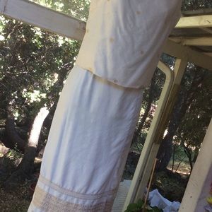 Vintage Silk Woven Gold Unique 1960 2 Piece Dress 10